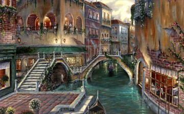 街並み Painting - ヴェネツィア・ロマンス ロバート・ファイナルの街並み